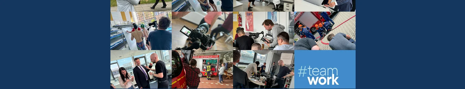 Bild aus dem Geschäftsbericht 2023 mit #teamwork