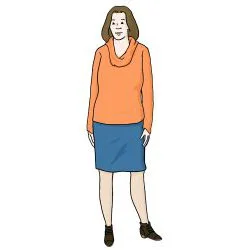Eine stehende Frau 