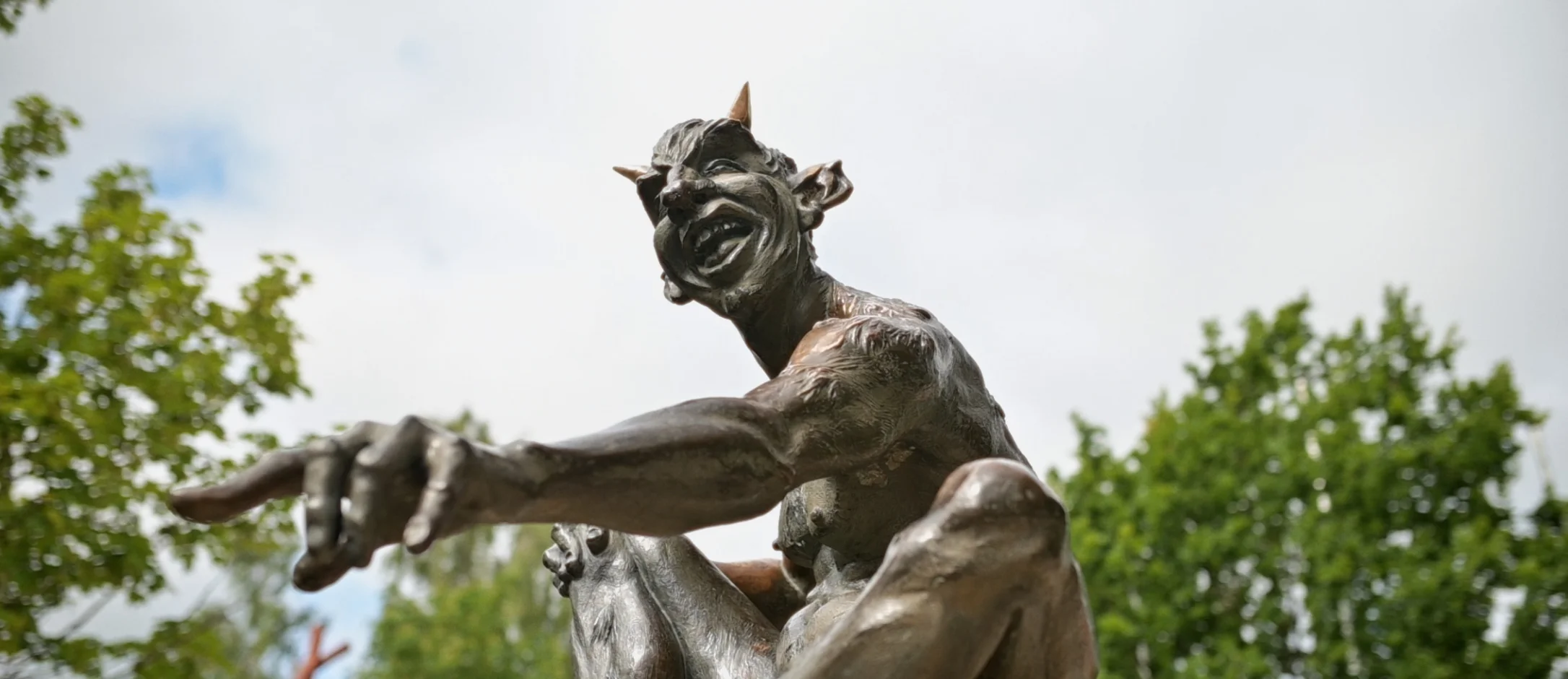 Teufelfigur auf dem Hexentanzplatz im Harz