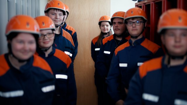 Jugendliche bei der freiwilligen Feuerwehr