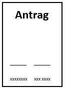 Ein Antragsformular
