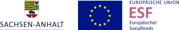 Logos des Landes Sachsen-Anhalt und der Europäischen Union Europäischer Sozialfonds (ESF)